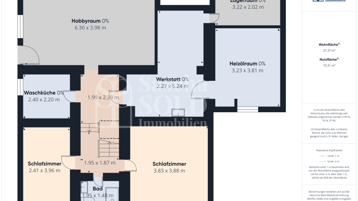Freistehendes Einfamilienhaus mit heller Wohnatmosphäre, Gartenanlage und Garage, Dorf im Warndt