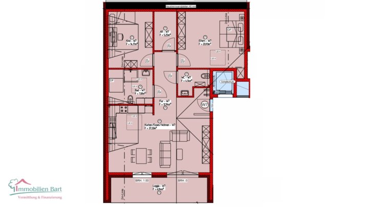 LOSHEIM AM SEE: 109 M² PENTHOUSEWOHNUNG MIT LOGGIA