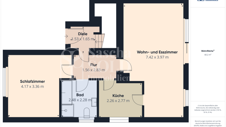 3ZKB Wohnung mit Stellplatz und optionaler Garage in St. Ingbert-Mitte (Roter Flur)