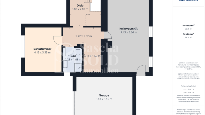3ZKB Wohnung mit Stellplatz und optionaler Garage in St. Ingbert-Mitte (Roter Flur)