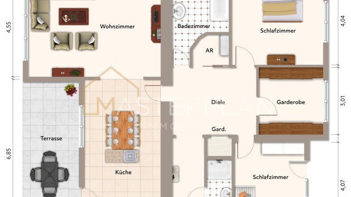 Stilvoll modernisiertes Einfamilienhaus mit Garten und vielseitigem Raumangebot