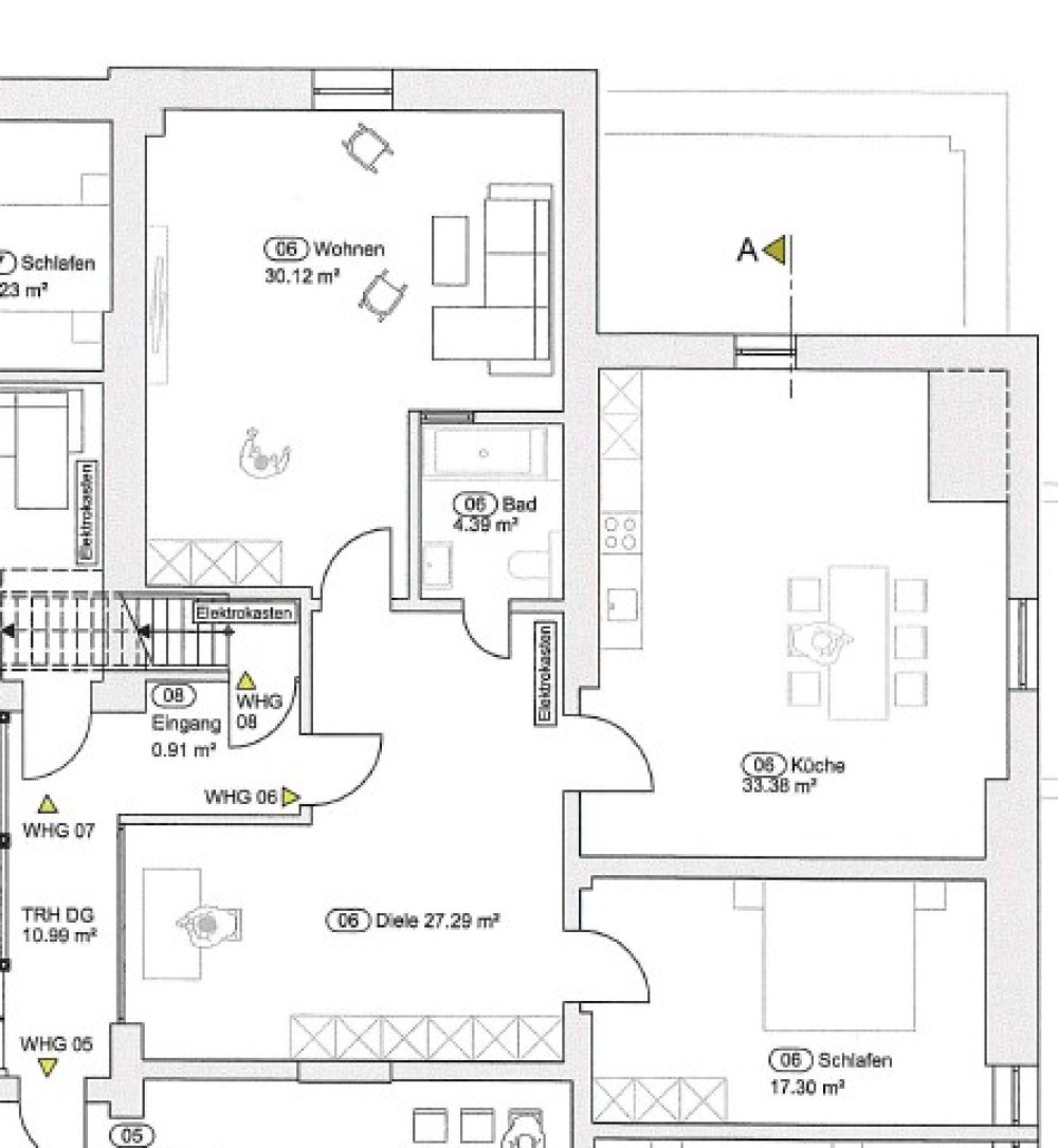 Grundriss Whg 6 Mitte