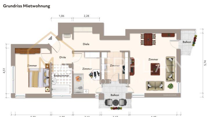 3-Zimmer-Wohnung in Diefflen