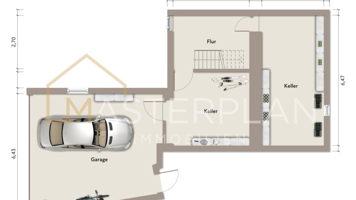 Einzugsbereites EFH mit Doppelgarage und Garten