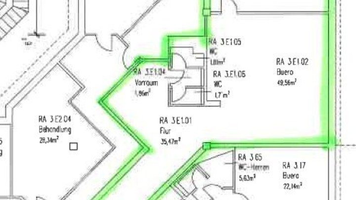 Moderne große Büro- oder Praxisräume (62) im Stadtzentrum von Saarlouis - Ihr neuer Arbeitsplatz!
