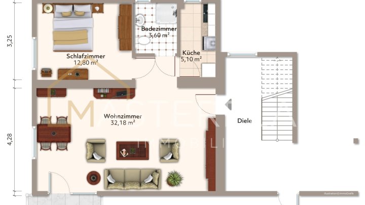 2-Zimmer-Eigentumswohnung in zentraler Lage von Schiffweiler