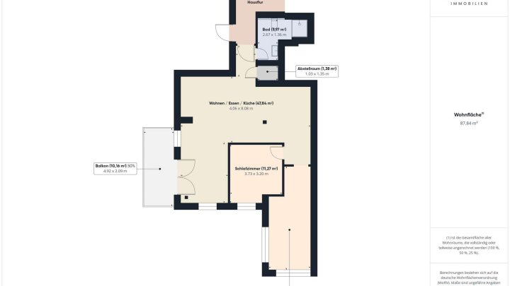 Moderne 3-Zimmer-Wohnung mit Balkon und großzügigem Wohnbereich