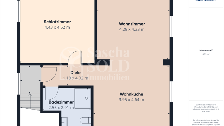 Sofort verfügbar - Sanierte 2-Zimmer-Wohnung im ruhigen Zweifamilienhaus in St. Ingbert-Mitte