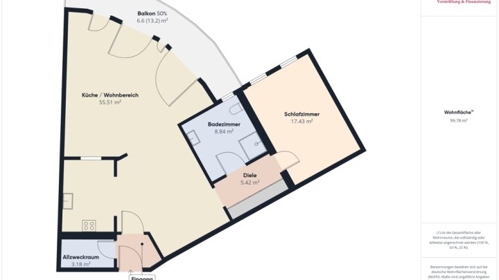 ORSCHOLZ -  NÄHE CLOEF-ATRIUM:  100 M² WOHNUNG MIT BALKON, KELLERBOX, STELLPLATZ UND AUFZUG !