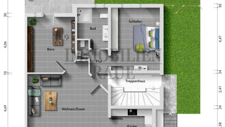 SCHÖNE WOHNUNG MIT TERRASSE UND GARTEN SOWIE TG-STELLPLATZ - SOFORT FREI