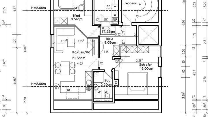 Modernisierte Dachgeschosswohnung im Erstbezug - 3-ZKB mit Einbauküche und Stellplatz in Rehlingen