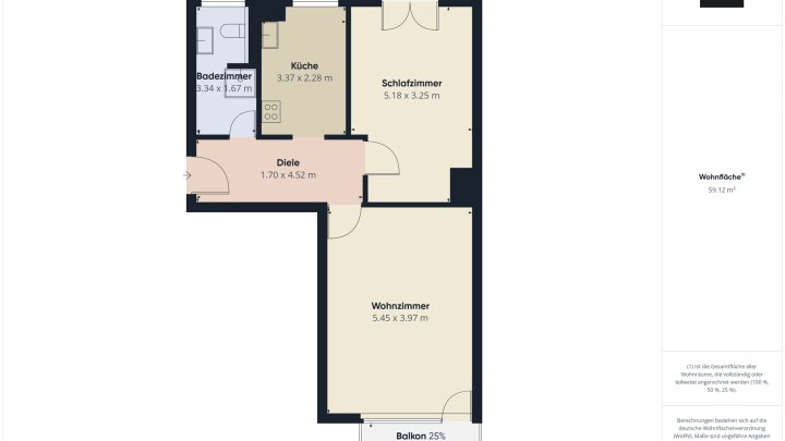 2-Zimmer-Wohnung mit zwei Balkonen und Aufzug in Saarbrücker Citylage