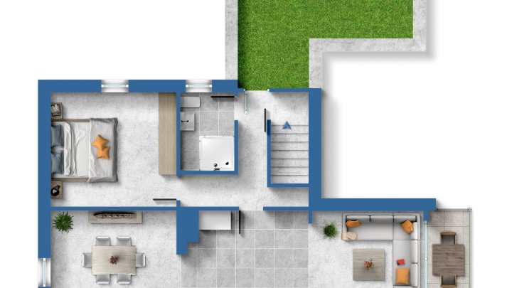 Zweifamilienhaus mit Terrasse, Balkon, Doppelgarage und zwei Stellplätzen