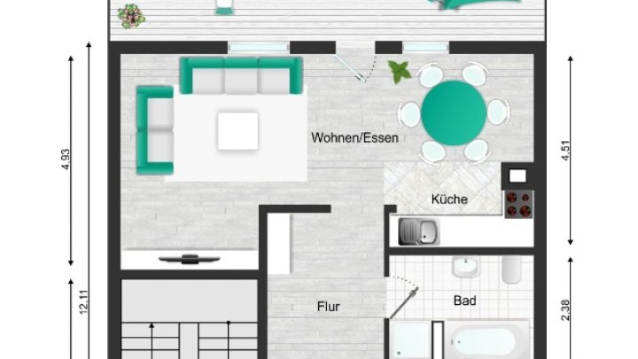 Drei separate Wohnungen – Wohnen, Arbeiten und Vermieten nahe Luxemburg