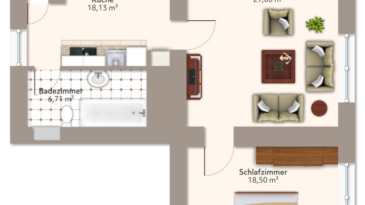 Renovierte 2ZKB Wohnung in Picard