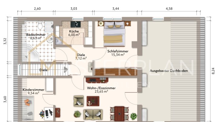 Gepflegte 3-Zimmer-Wohnung im Obergeschoss in Schwalbach