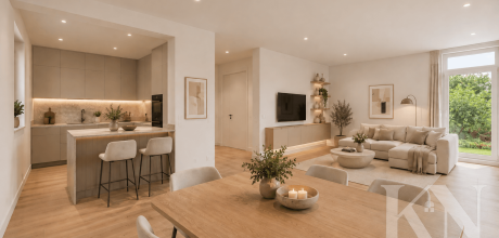 2.1.2. Wohnzimmer Blick Küche Danach