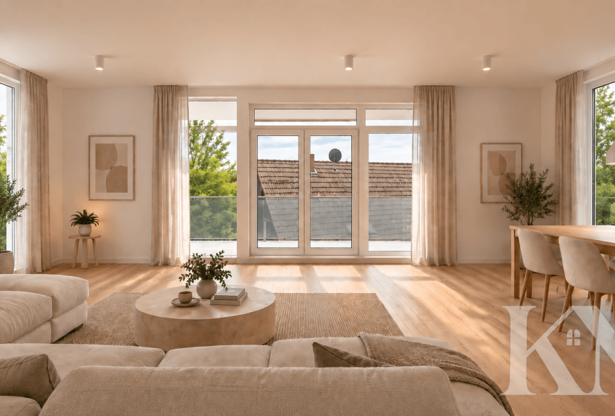 1.2.2. Wohnzimmer Blick Haus
