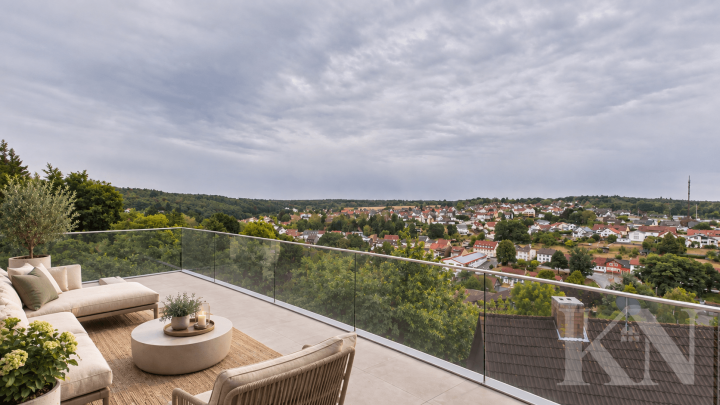 Weitblick, Ruhe, Privatsphäre - Penthouse in besonderer Höhenlage von Spiesen-Elversberg