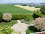 Garten von oben mit Fernblick