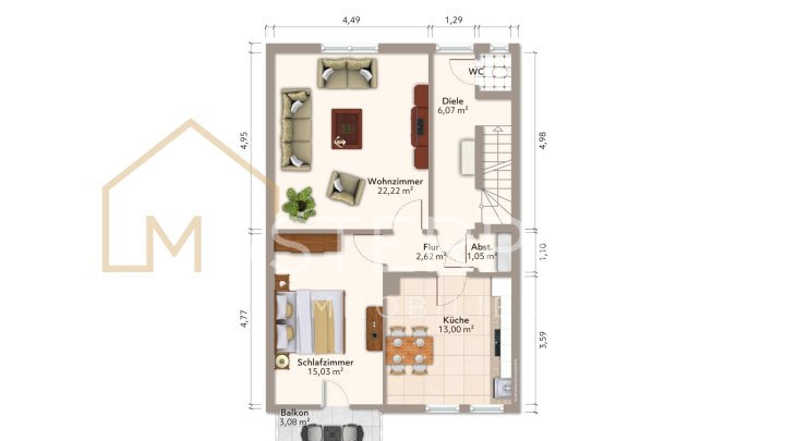 Renovierungsbedürftiges Zweifamilienhaus in zentraler Lage von Dillingen