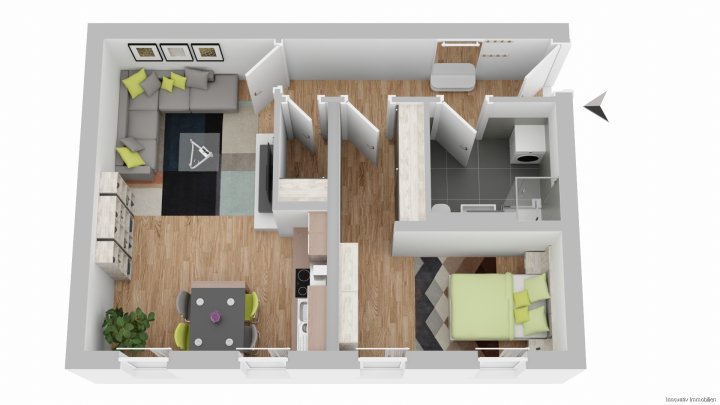 Hell und modern gehaltene Hochparterrewohnung in Köllerbach zu vermieten