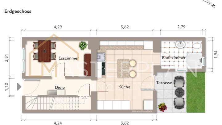 Kompakt, modern und gemütlich – Ihr neues Zuhause mit Garten