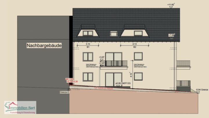 93 M² NEUBAUWOHNUNG IN LOSHEIM AM SEE