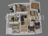 3D Grundriss: Obergeschoss der Wohnung  