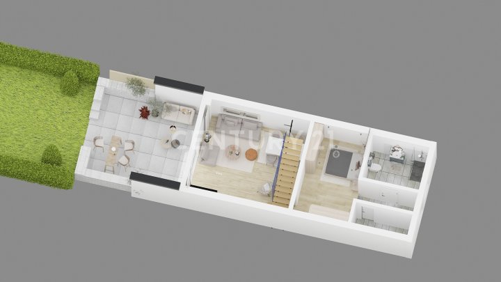 Modernes Reihenhaus mit 2 abgeschlossenen Maisonette-Wohnungen in bevozugter Lage in Friedrichsthal