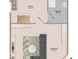 Grundriss Einliegerwohnung 1 im EG