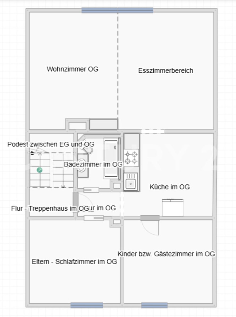 Grundriss Obergeschoss 
