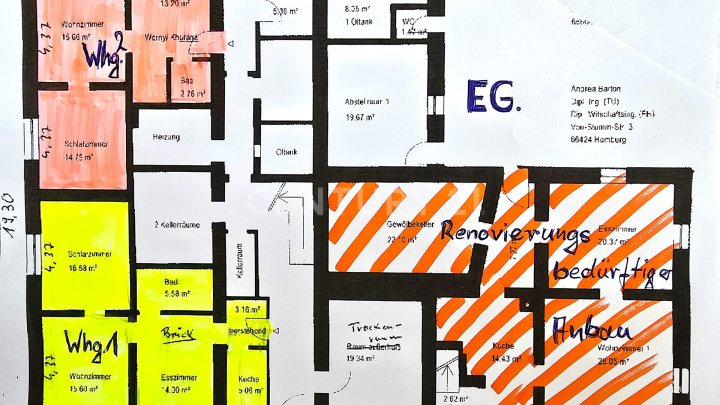Großes MFH mit 5 Parteien  und enormem Erweiterungspotential, mit Ausbaumöglichkeit weiterer 3 Whg.