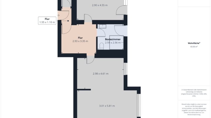 Zentrale Eigentumswohnung in Saarbrücken – 65 m², sofort bezugsfertig!