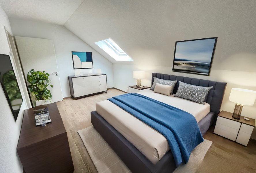 Virtual Staging Muster Schlafzimmer