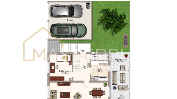 Doppelhaushälfte in Ludweiler – Ihr neues Zuhause mit Wintergarten