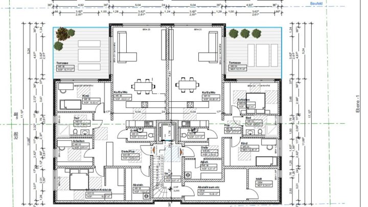 Erstbezug 3-ZKB mit Terrasse, provisionsfrei in nachhaltig effizientem MFH