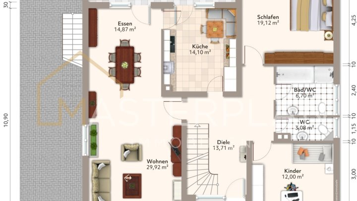 Freistehendes Einfamilienhaus mit großem Garten & PV-Anlage