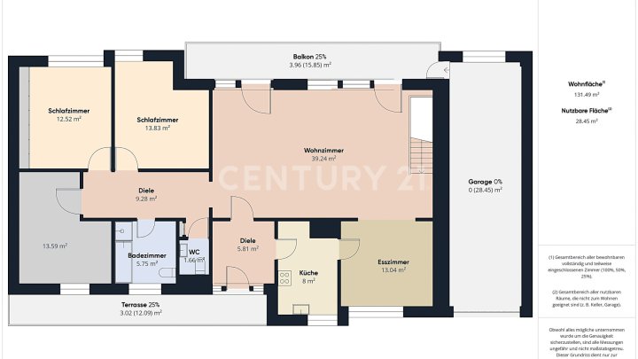 Attraktiver großer Bungalow mit ELW, Garten, 2 Garagen und Weiher in privilegierter Wohnlage