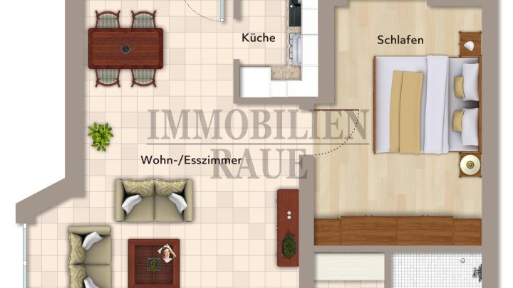 GEPFLEGTE 2 ZKB MIETWOHNUNG MIT EINBAUKÜCHE, BALKON UND GARAGE IN DUDWEILER - SOFORT FREI
