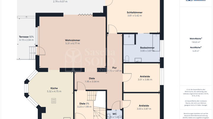 Luxuswohnung mit Terrasse, Garten, Garage und 2 Nutzräumen in Kirkel-Neuhäusel - Provisionsfrei