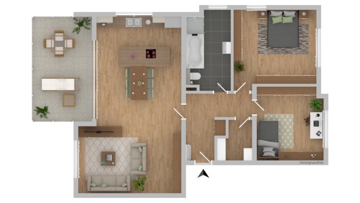 PERL-BÜSCHDORF: ATTRAKTIVE 106 M² OG-WOHNUNG / BALKON MIT SICHT INS GRÜNE!