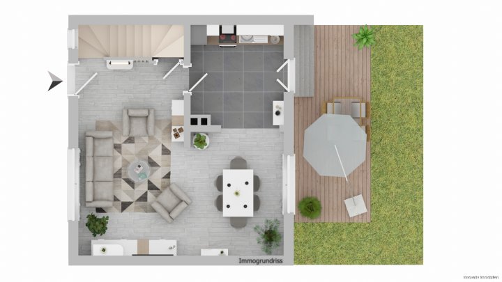Kleines gemütliches teilsaniertes Reihenendhaus mit schönem Garten in ruhiger Lage