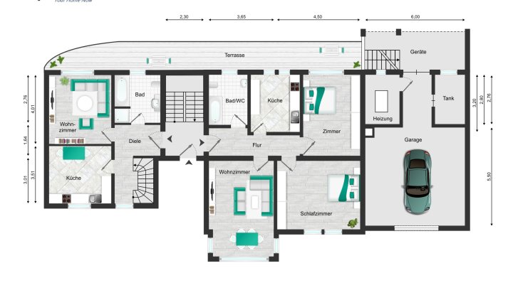 Für Investoren: Mehrfamilienhaus mit 4 Wohnungen in Temmels, grenznah zu Luxemburg