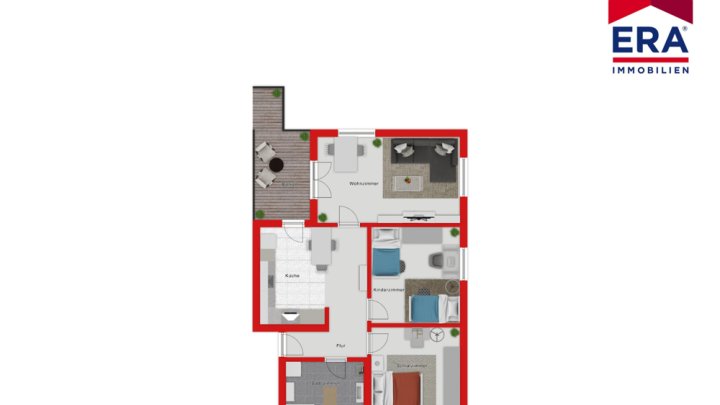 Attraktive Erdgeschosswohnung mit Balkon und eigenem Stellplatz