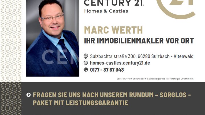 Sehr attraktives 1-2 Familienhaus, MFH mit großen Balkonen, Doppelgarage und Garten in SB- Scheidt