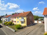 Seitliche Ansicht des Hauses 
