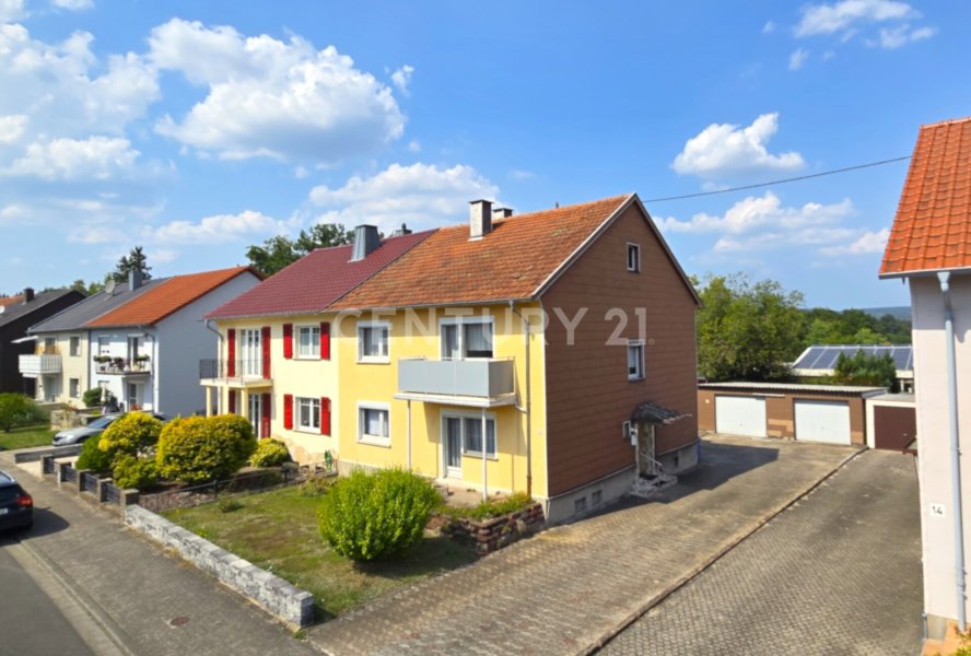 Seitliche Ansicht des Hauses 