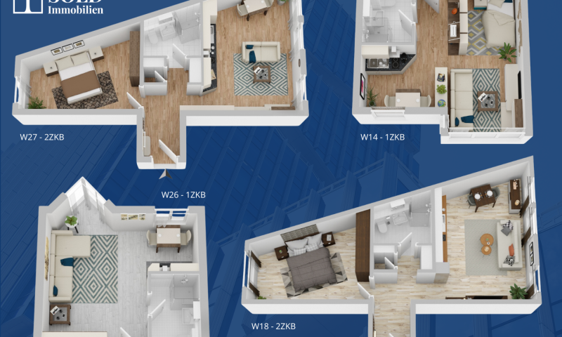 Investor werden – 4 vermietete Wohnungen mit Stellplätzen, KM 16.000 € p.a., Dudweiler - Saarbrücken