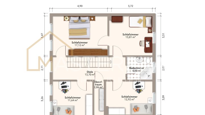 Einfamilienhaus mit Garten und PV Anlage
